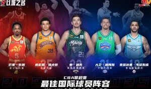 九游会-CBA国际球员最佳阵：巴里-布朗、洛夫顿、利夫、詹姆斯、韦瑟斯庞